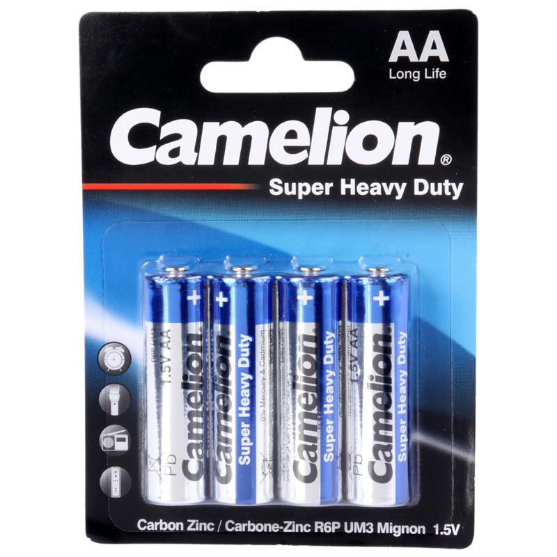 Camelion-Super-Heavy-Duty-R6P-UM3-1.5V-AA-Battery-4-Of-Pack