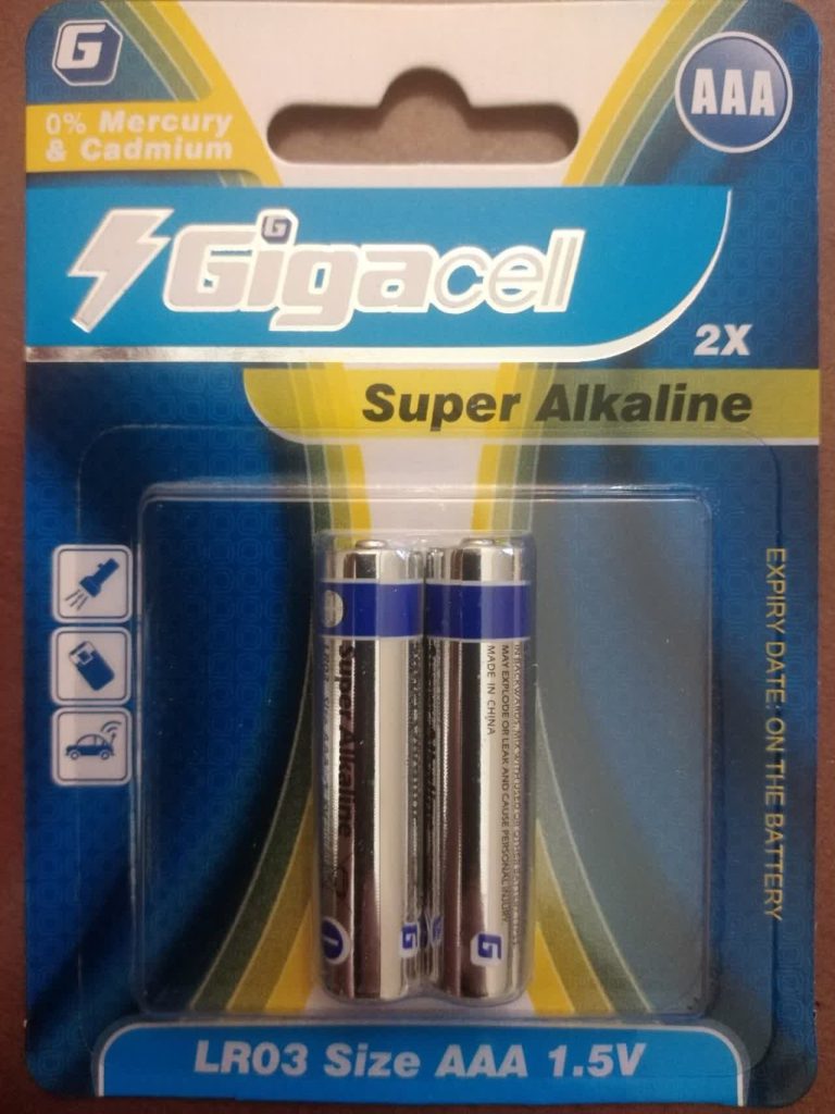باتری نیم قلمی گیگاسل مدل Super Alkaline بسته 2 عددی ا Gigacell Super Alkaline AAA Battery Pack of 2